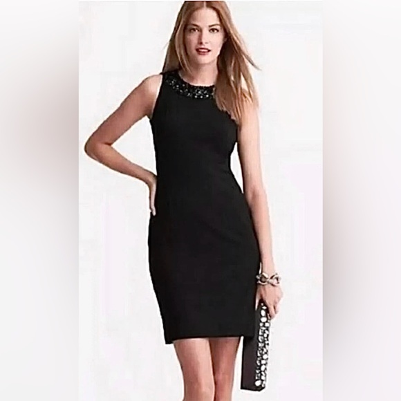 L’Wren Scott for Banana Republic New Little Black DressElegant Beaded Neckline - Picture 3 of 14